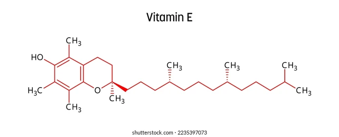 vitamin e molecular structure fatsoluble 260nw 2235397073